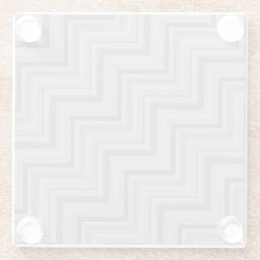 Graustreifen Treppenmuster Glasuntersetzer (Rückseite)