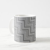 Graustreifen Treppenmuster Kaffeetasse (Vorderseite Links)