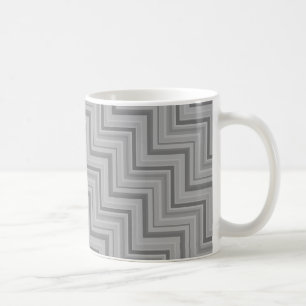 Graustreifen Treppenmuster Kaffeetasse