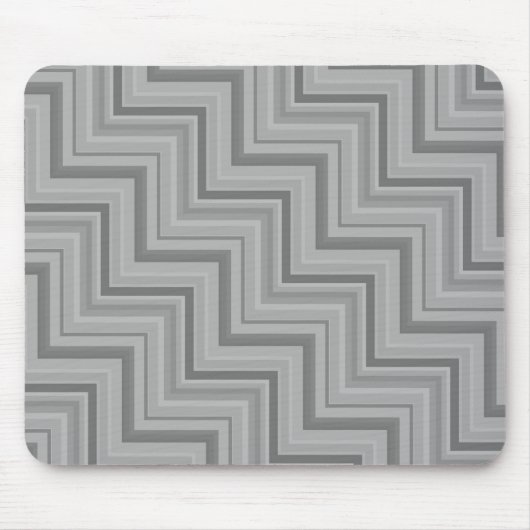 Graustreifen Treppenmuster Mousepad (Vorne)