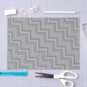 Graustreifen Treppenmuster Seidenpapier (Handwerk)
