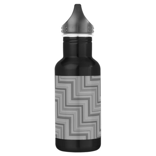 Graustreifen Treppenmuster Trinkflasche (Links)