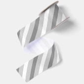 Graustreifen und Weiß Streifen Minimaler Abstrakte Satinband (Rückseite)