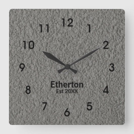 Graustuckmuster Acryl-Wandsperre Quadratische Wanduhr