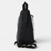 Graustufen-Abstrakt B&W-Kunst Crossbody Bag (Rückseite)