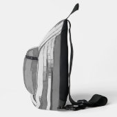 Graustufen-Abstrakt B&W-Kunst Crossbody Bag (Rechts)