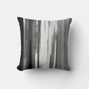 Graustufen-Abstrakt B&W-Kunst Kissen