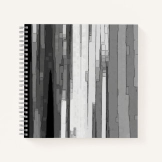 Graustufen-Abstrakt B&W-Kunst Notizblock