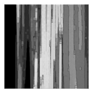 Graustufen-Abstrakte B&W Art Poster