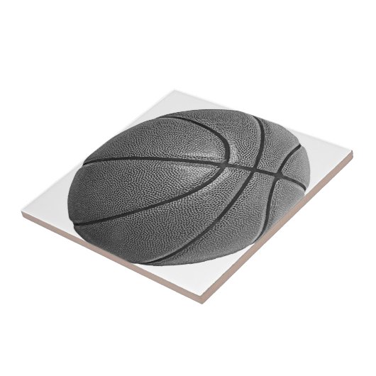 Graustufen-Basketball Fliese (Seite)