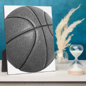 Graustufen-Basketball Fotoplatte (Seite)