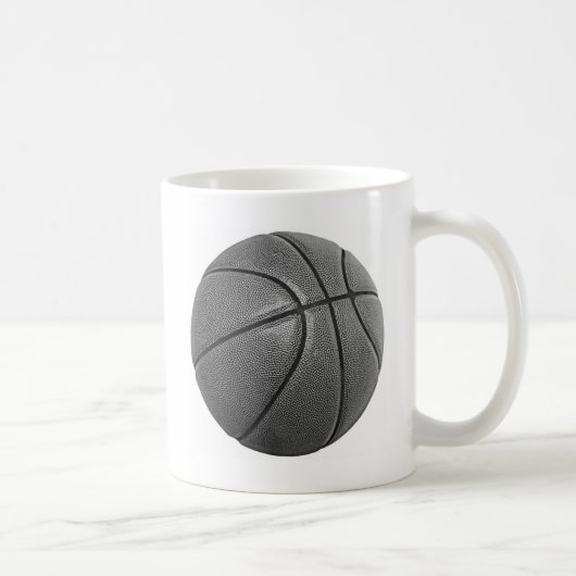 Graustufen-Basketball Kaffeetasse (Rechts)