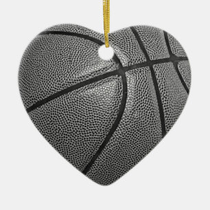 Graustufen-Basketball Keramik Ornament