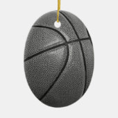 Graustufen-Basketball Keramikornament (Vorne)