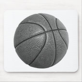 Graustufen-Basketball Mousepad (Vorne)