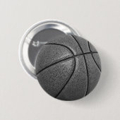 Graustufen Basketball Pinback Buttons (Vorne & Hinten)