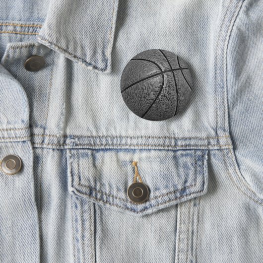 Graustufen Basketball Pinback Buttons (Beispiel)