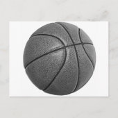 Graustufen-Basketball Postkarte (Vorderseite)