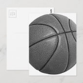 Graustufen-Basketball Postkarte (Vorne/Hinten)