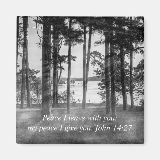 Graustufen-Bibelverse im Tischgestein Magnet (Vorne)