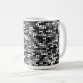 Graustufen Bowties 15oz Tasse (VorderseiteRechts)