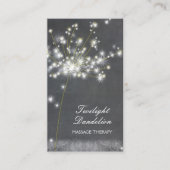 Graustufen-Dandelion-Massagetherapie Visitenkarte (Vorderseite)