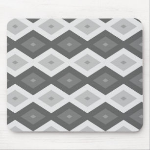 Graustufen-Diamantmuster Mousepad