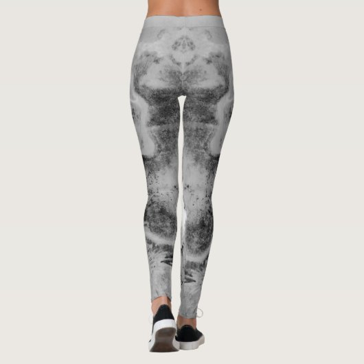 Graustufen-Drachen-Leggings Leggings (Rückseite)