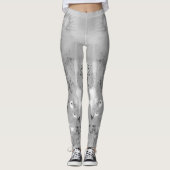Graustufen-Drachen-Leggings Leggings (Vorderseite)