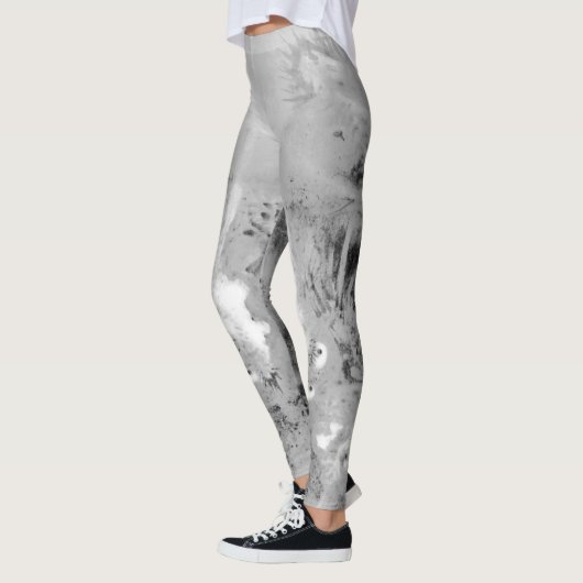 Graustufen-Drachen-Leggings Leggings (Links)