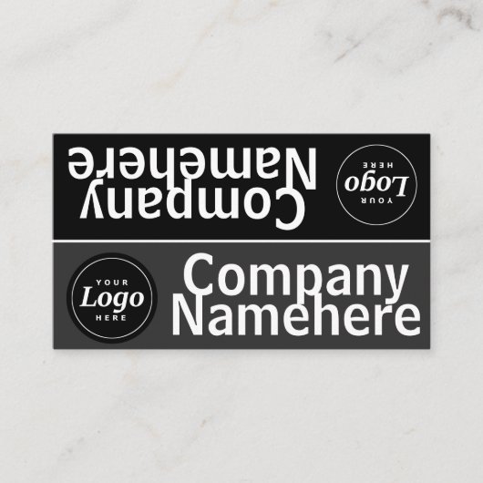 Graustufen-Dual-Business-Karte Visitenkarte (Vorderseite)