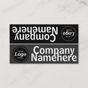 Graustufen-Dual-Visitenkarte Visitenkarte