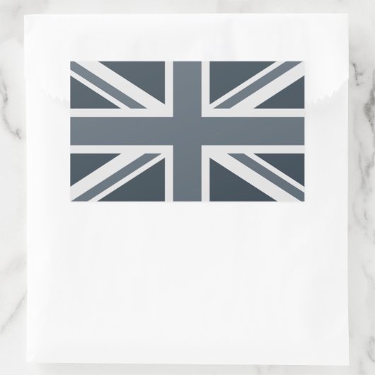 Graustufen-England-Flagge Rechteckiger Aufkleber (Tasche)