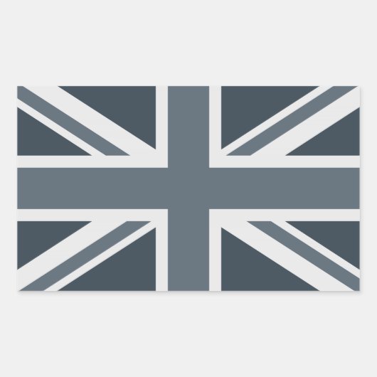 Graustufen-England-Flagge Rechteckiger Aufkleber (Vorderseite)