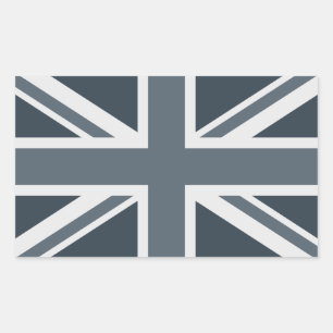 Graustufen-Englandflagge Rechteckiger Aufkleber