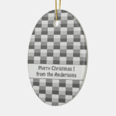 Graustufen-Farbblöcke Keramik Ornament (Links)
