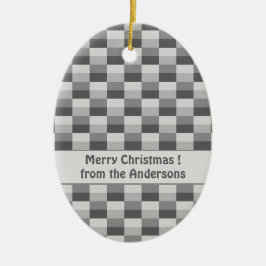 Graustufen-Farbblöcke Keramik Ornament