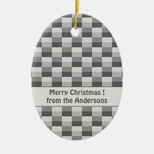 Graustufen-Farbblöcke Keramik Ornament