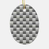 Graustufen-Farbblöcke Keramik Ornament (Hinten)