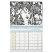 Graustufen-Farbkalender für Studierende, Gotik Kalender (Jan 2027)