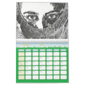 Graustufen-Farbkalender für Studierende, Gotik Kalender (Mär 2027)