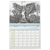 Graustufen-Farbkalender für Studierende, Gotik Kalender (Feb 2027)