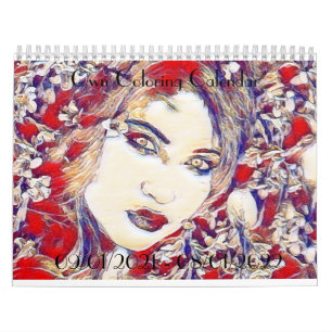 Graustufen-Farbkalender für Studierende, Gotik Kalender