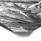 Graustufen-Färbung von Eukalyptobäumen Poster (Ecke)