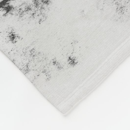 Graustufen-Foto Fleecedecke (Ecke)