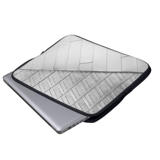 Graustufen-Foto Laptopschutzhülle (Vorne Knopf)