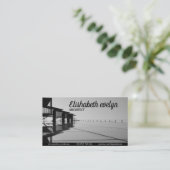 Graustufen-Fotografie der Brücke Visitenkarte (Stehend Vorderseite)