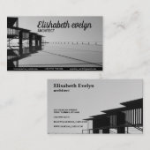 Graustufen-Fotografie der Brücke Visitenkarte (Vorne/Hinten)