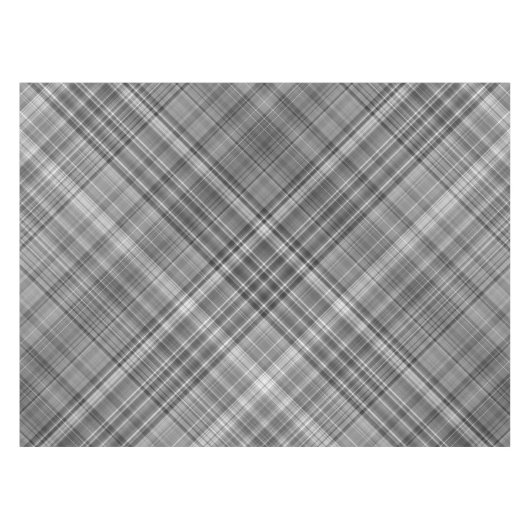 Graustufen-Graustufen-Weiß-Kariert Tischdecke (Vorderseite (Horizontal))