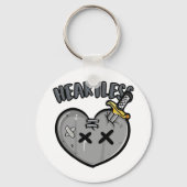 Graustufen Herz und Schwert Poster Punk Rock Ästhe Schlüsselanhänger (Vorderseite)